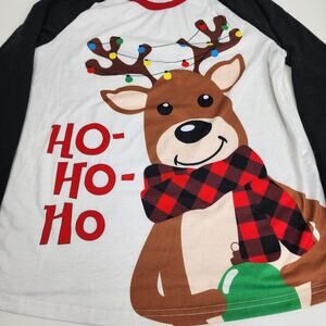 Festive Christmas Reindeer Pajamas Long Sleeve Shirt & Pants Women's Size M/L